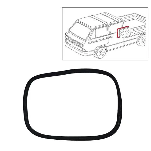 VW Bus T3 Seitenscheibendichtung hinten Doka & Pritsche