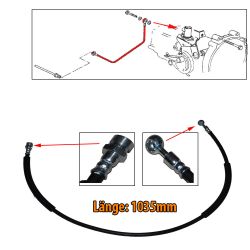 VW Bus T3 Kupplungsdruckschlauch hinten 1035 mm