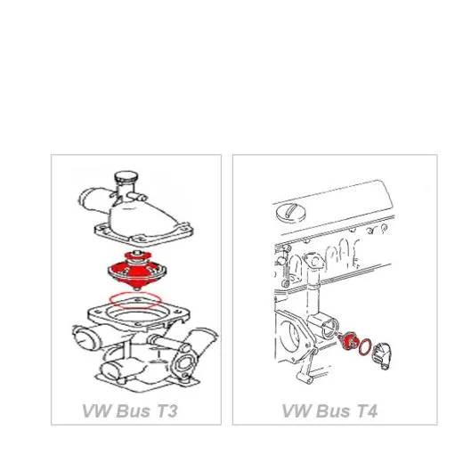 VW Bus T3 T4 Thermostat 87�C alle WBX & 2,4 2,5 i D TDi