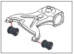 VW Bus T3 Gummilager f�r Hinterachsschenkel - 2 St�ck