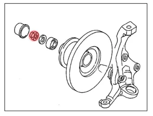 VW Bus T3 Mutter f�r Radlager vorn nicht Syncro