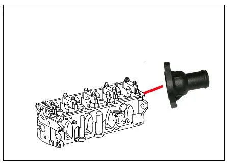 VW Bus T3 K�hlmittelflansch mit Dichtung Diesel