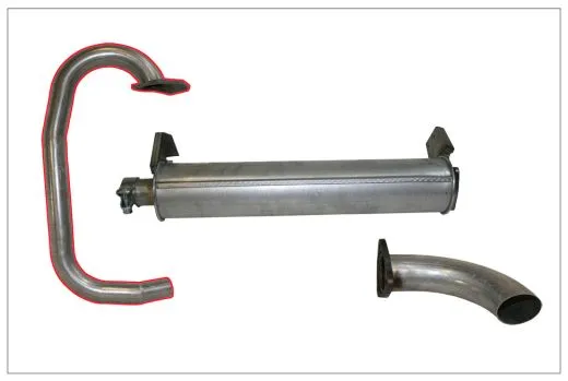 VW Bus T3 Auspuff-Verbindungsrohr (gesteckt) 1,6 TD JX