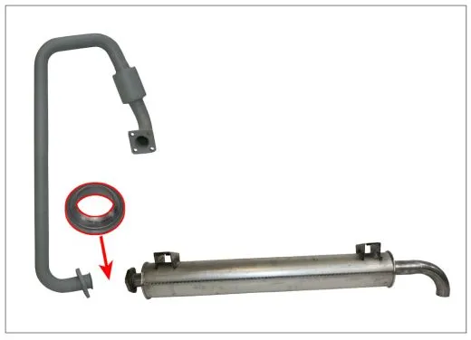 VW Bus T3 Auspuffdichtung Endtopf 1,7 KY