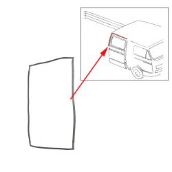 VW Bus T3 Doka Trdichtung hinten rechts