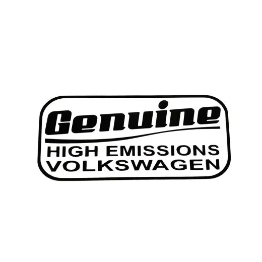 Aufkleber "Genuine - High Emissions" in versch. Farben