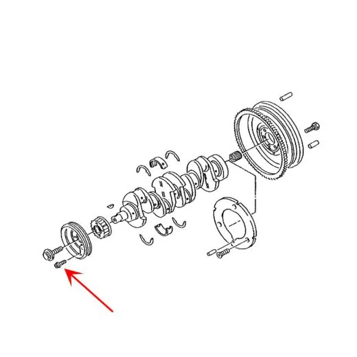 VW Bus T4 T5 Zylinderbundschraube fr Kupplung WaPu Kurbelwelle