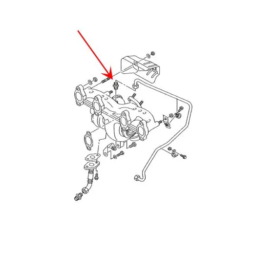 VW Bus T4 T5 Schraubstutzen mit Dichtring Turbolader 1,9l Diesel