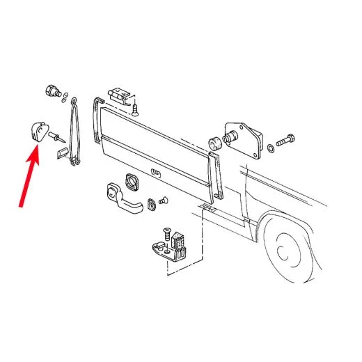 VW Bus T2 T3 Fhrungsstck fr Motordeckel & Seitenklappe Doka & Pritsche