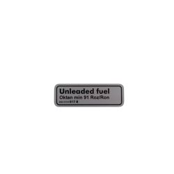 VW Bus T3 Aufkleber Unleaded fuel Oktan min 91 Roz/Ron