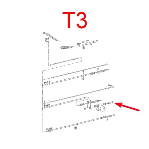 VW Bus T2 T3 T4 Lagerbockschraube Motorblock / Gaszug / Getriebe