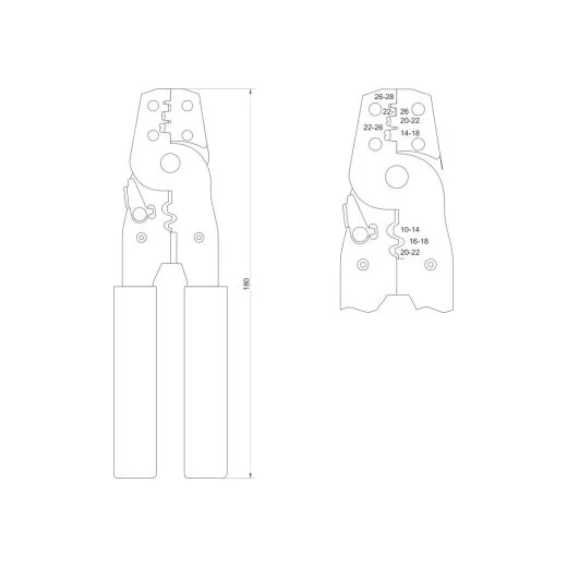 Kabelschuh-Crimpzange 0,08-6 mm�