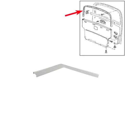 VW Bus T4 Rckwandklappenverkleidung grau oben rechts