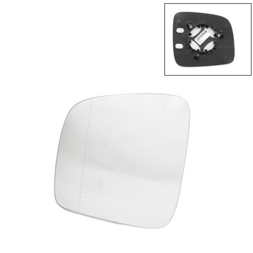 VW Bus T5 Auenspiegelglas links fr manuelle Spiegel asphrisch bis '09