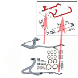 VW Bus T2 T3 Auspuff-Set mit Kat Abgasanlage komplett WBX 1,9 2,1 Edelstahl  025251519F 025251520F 025251147BL 025251053N 025251217 025251172R  025251171AD 025251185 025131701A 034906265C Ersatzteile günstig kaufen