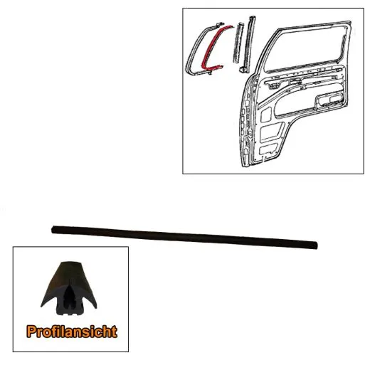 VW Bus T2 T2b Dichtung Dreiecksfenster feststehend '68-'79