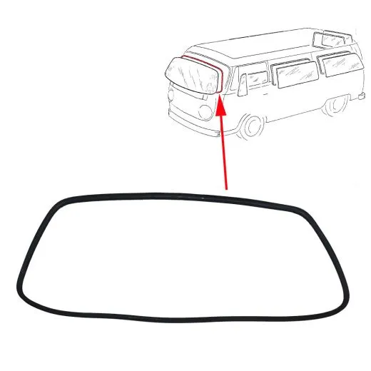 VW Bus T2 T2b Frontscheibendichtung mit Nut für Zierleiste '68-'79