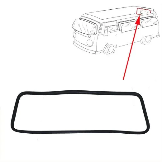 VW Bus T2 T2b Heckscheibendichtung mit Nut für Zierleiste '68-'79