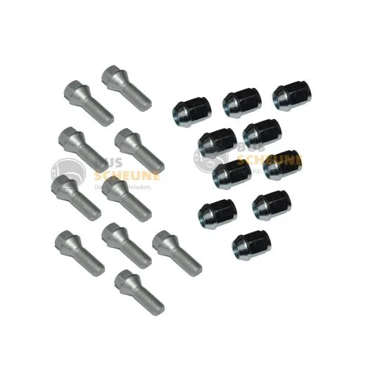 VW Bus T3 - 10 Radmuttern & 10 Radbolzen kegelbund für Alu-Felge