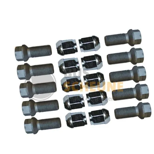 VW Bus T3 10 Radmuttern & 10 Radbolzen kugelbund R12 für Alu-Felge