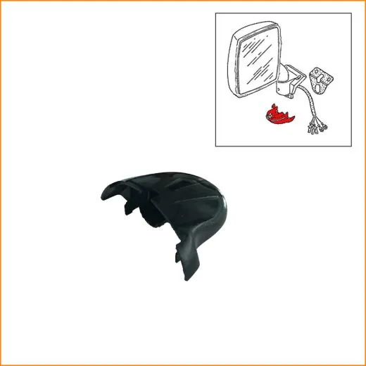 VW Bus T3 Abdeckkappe für elektr. Außenspiegel schwarz