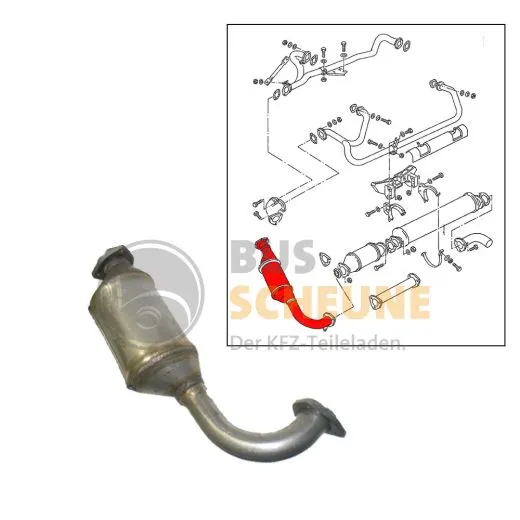 VW Bus T3 Abgasrohr mit Vorschalldämpfer WBX 1,9 2,1
