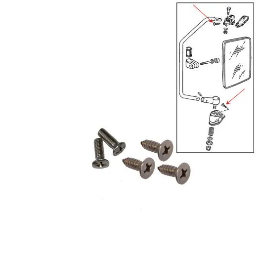 VW Bus T3 Anbauschrauben für Bügelspiegel in Edelstahl