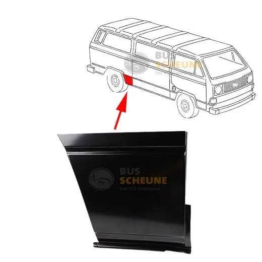 VW Bus T3 Anschlussblech Radlauf hinten rechts OE