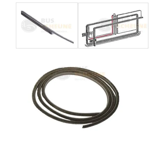 VW Bus T3 Bürstenprofil für Schiebefenster Seitenscheibe