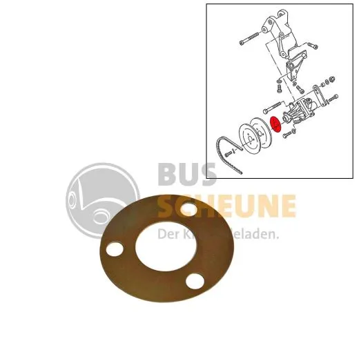 VW Bus T3 Distanzscheibe für Keilriemenscheibe (geteilt)