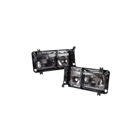 VW Bus T3 Doppelscheinwerfer / Rechteckscheinwerfer-Set li. & re. rauchgrau
