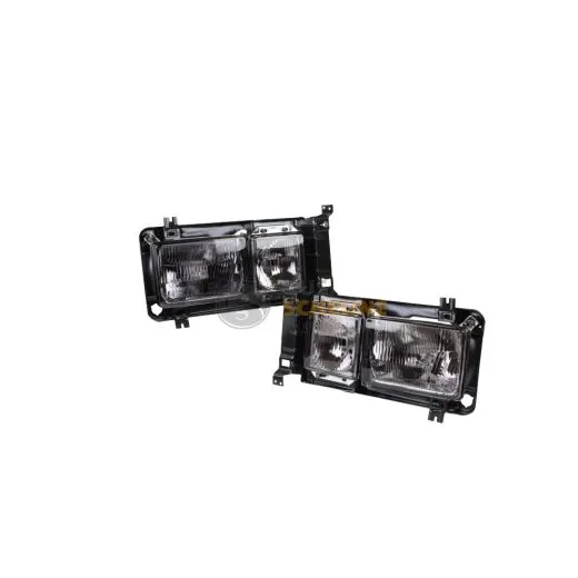 VW Bus T3 Doppelscheinwerfer / Rechteckscheinwerfer-Set li. & re. rauchgrau