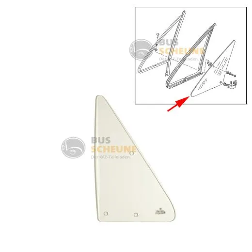 VW Bus T3 Drehfensterscheibe rechts für Dreiecksfenster