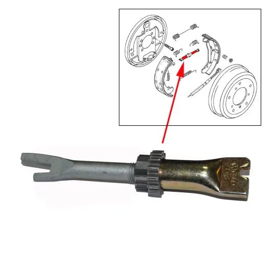 VW Bus T3 Druckstange links für Bremsbeläge hinten Syncro 16"