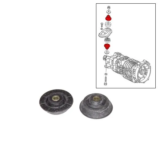 VW Bus T3 Getriebelager hinten - 2 Stück OE