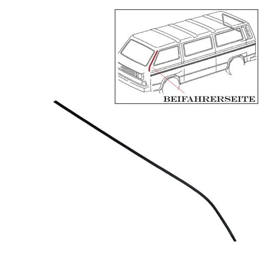 VW Bus T3 Keder für A-Säule Beifahrerseite schwarz