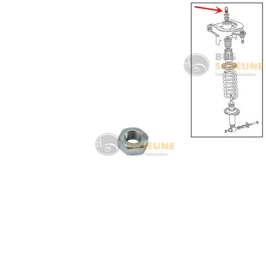 VW Bus T3 Mutter oben für Stoßdämpfer Vorderachse