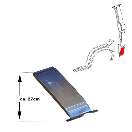 VW Bus T3 Reparaturblech für B-Säule vorne rechts unten