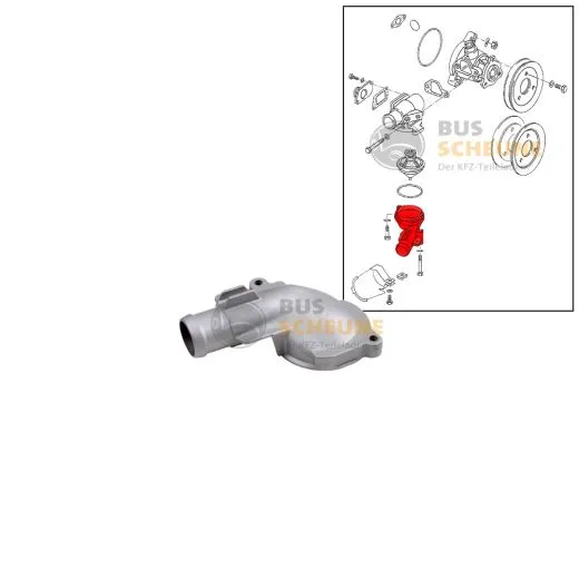VW Bus T3 Rohrstutzen für Thermostatgehäuse 1,9 DG