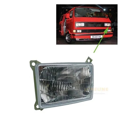 VW Bus T3 Scheinwerfereinsatz links außen für Rechteckscheinwerfer
