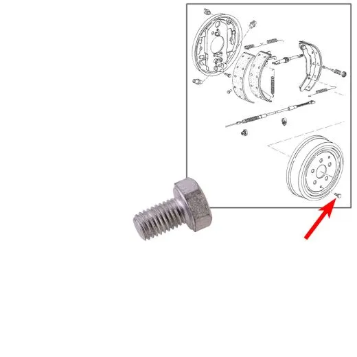 VW Bus T3 Sechskantschraube für Bremstrommel hinten