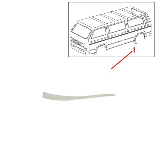 VW Bus T3 Steinschlagschutzfolie hinten rechts