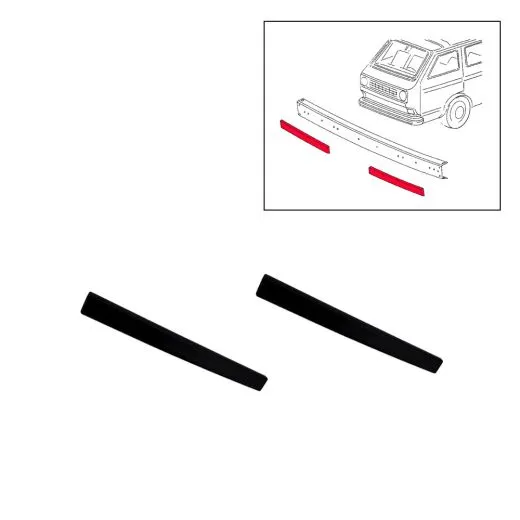 VW Bus T3 Stoßprofil / Prallgummi Stoßstange vorne 2 Stück