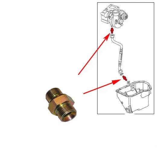VW Bus T3 Stutzen für Ölrücklaufleitung 1,6 TD JX