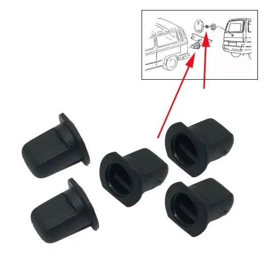 VW Bus T3 T4 Befestigungstülle VW-Zeichen Heckklappe - 5 Stück