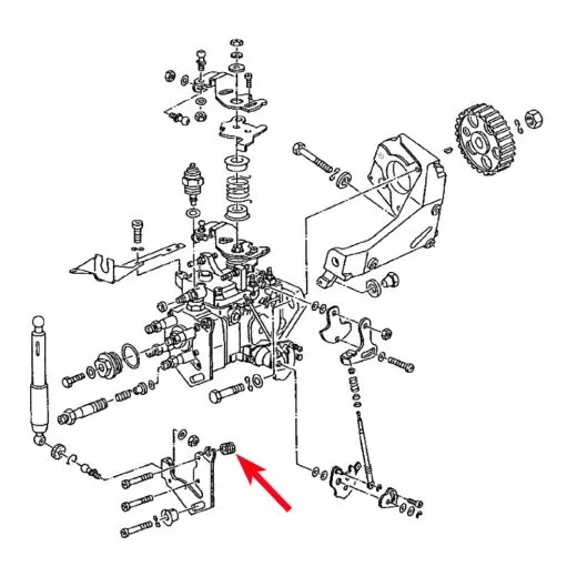 VW Bus T3 T4 Gummibuchse für Stütze Einspritzpumpe