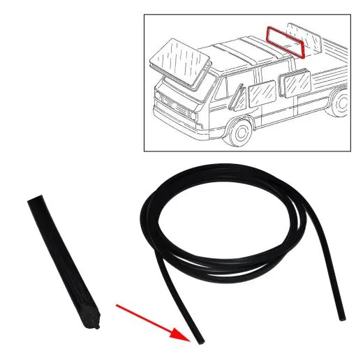 VW Bus T3 T4 Klemmprofil Keder für Heckscheibendichtung Doka & Pritsche