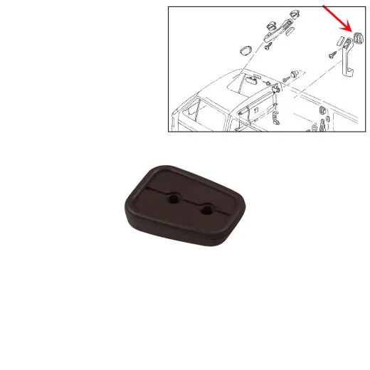 VW Bus T3 T4 Plastikunterlage für Haltegriff braun