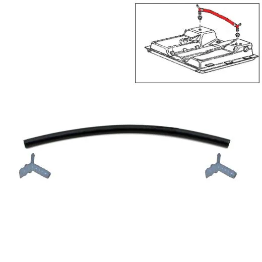 VW Bus T3 Tank-Ausgleichsleitung als Gummischlauch mit Gewebeinlage