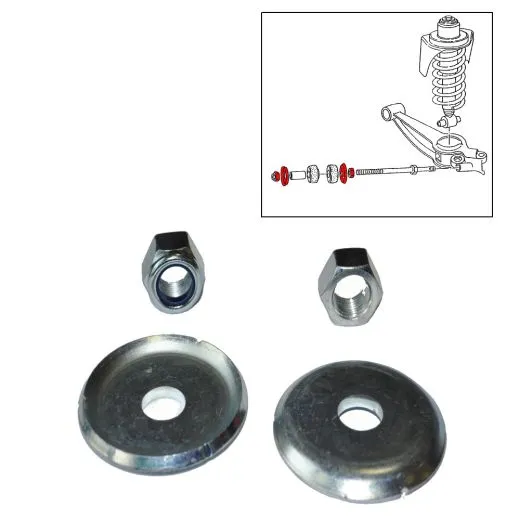 VW Bus T3 Teller & Muttern für Zugstrebe